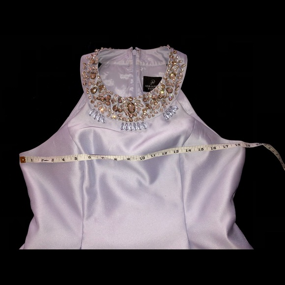 Gorgeous Ice Blue High Neck Sleeveless Cocktail Dress Size 10 - Picture 11 of 12